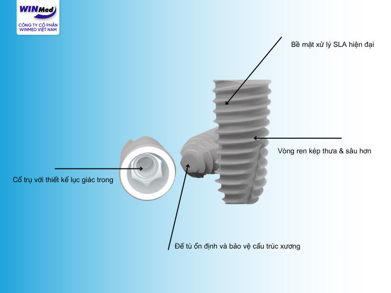 Trụ Implant M2 là dòng trụ cấy ghép nha khoa được thiết kế với công nghệ tiên tiến