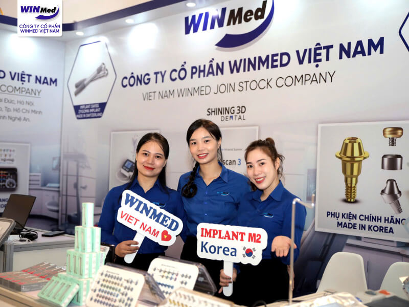 Các mặt hàng đều được trưng bày tại gian hàng của Winmed