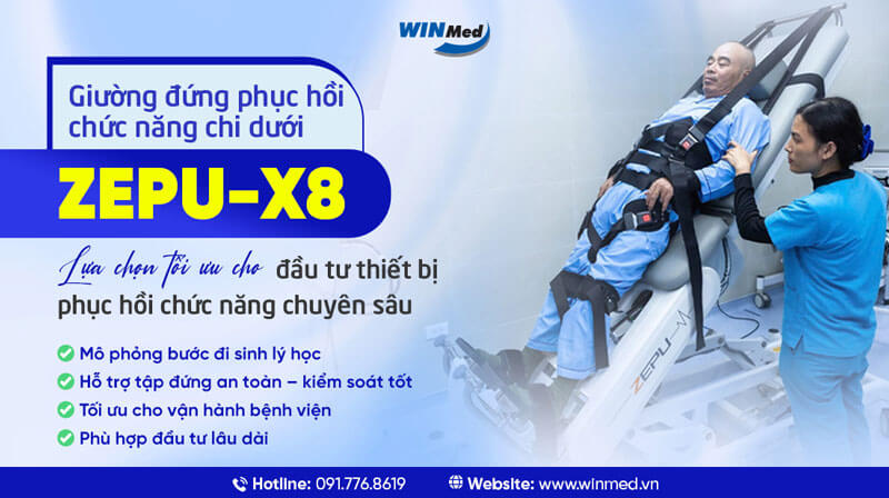 GIƯỜNG ĐỨNG PHỤC HỒI CHỨC NĂNG CHI DƯỚI ZEPU-X8