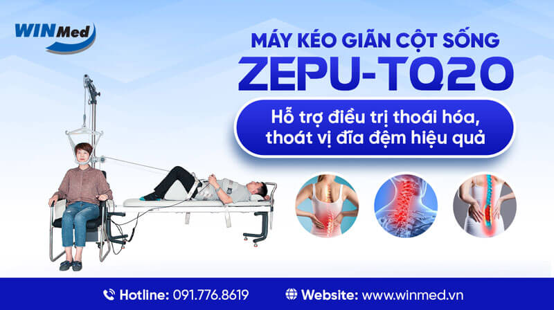 MÁY KÉO GIÃN CỘT SỐNG ZEPU-TQ20 – HỖ TRỢ ĐIỀU TRỊ THOÁI HÓA, THOÁT VỊ ĐĨA ĐỆM HIỆU QUẢ